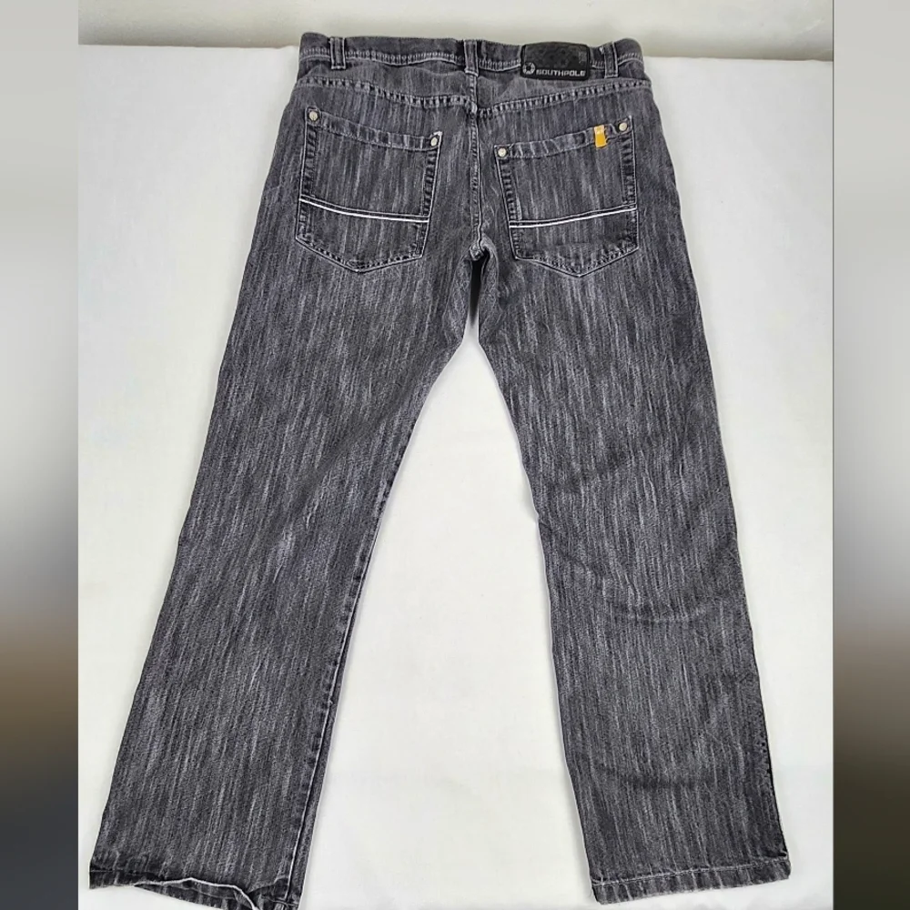 Vintage Y2K South Pole Relaxed Fit Jeans. Grey and Black mix. 38×34. Black Tab - Picture 4 of 9